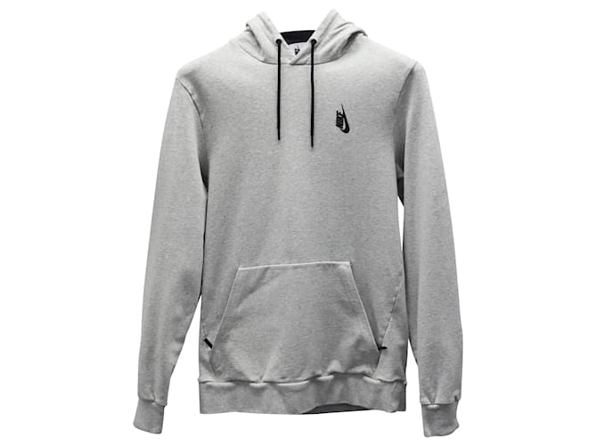 NikeLab Essentials Pullover-Hoodie aus grauer Baumwolle  ref.740844