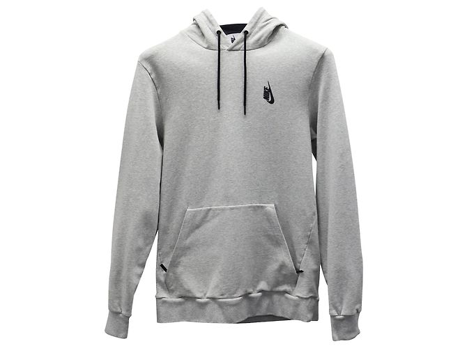 NikeLab Essentials Pullover Hoodie in Grey Cotton