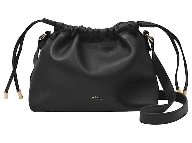 Apc Ninon Mini Hobo Bag - A.P.C. - Black - Synthetic Leatherette  ref.740913