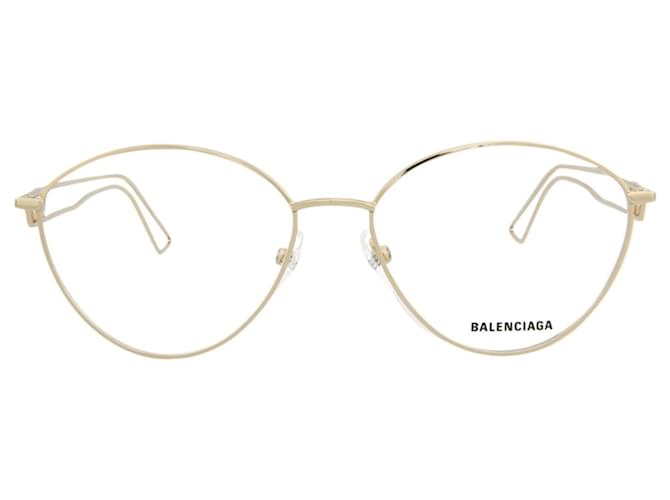 Armações óticas de armação redonda de metal Balenciaga Dourado Metálico  ref.741004