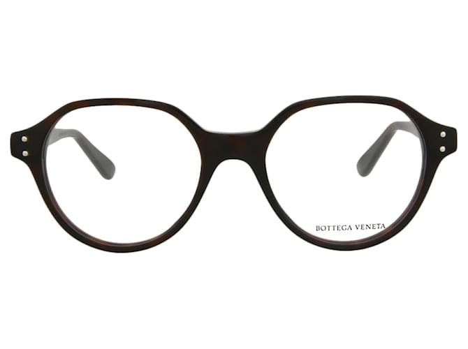 Bottega Veneta Brillenfassungen aus Acetat mit rundem Rahmen Braun Zellulosefaser  ref.741010