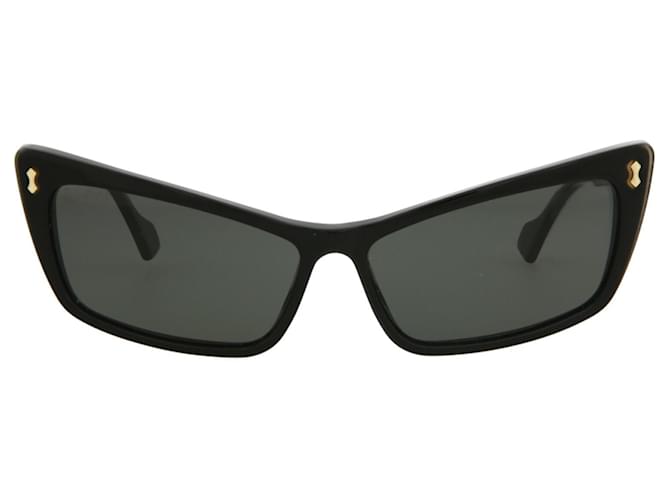 Gucci Sonnenbrille mit Cat-Eye-Rahmen aus Acetat Schwarz Zellulosefaser  ref.741194