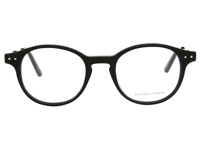 Bottega Veneta Brillenfassungen aus Acetat mit rundem Rahmen Schwarz Zellulosefaser  ref.741294