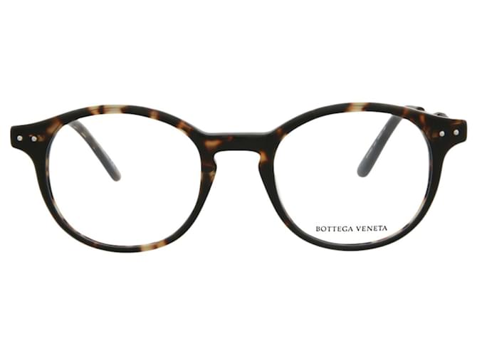 Bottega Veneta Brillenfassungen aus Acetat mit rundem Rahmen Braun Zellulosefaser  ref.741313