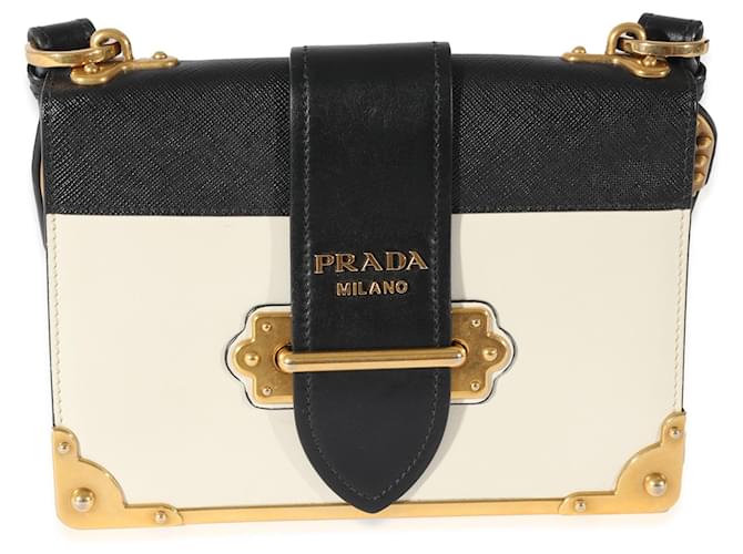 Bolsa Cahier de couro branco Prada ref.741465 - Joli Closet