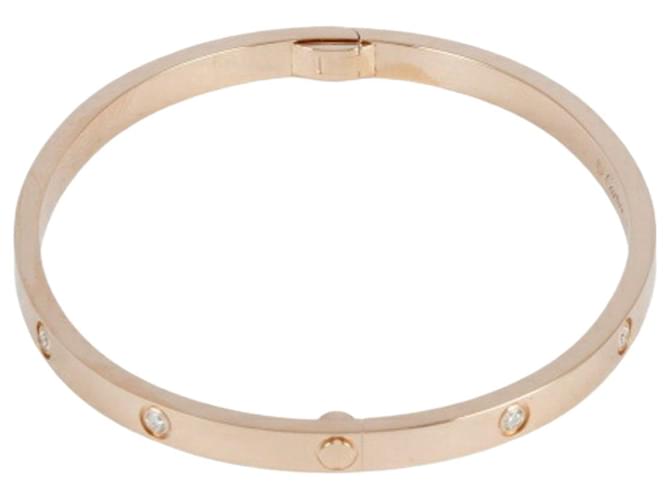 Cartier 18kt Pink Gold LOVE Bangle with 4 Diamonds for Women