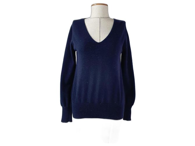 Pull FTC en cachemire bleu marine
