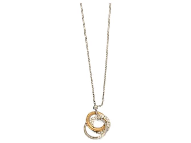 Tiffany & Co Interlocking Circles Pendant in white gold Silver hardware  ref.738105