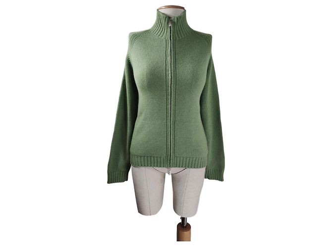 Malo Strickjacke aus Kaschmir in Grün