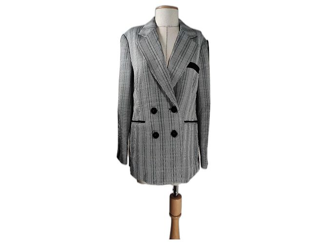 Autre Marque Mossman Duchess Blazer Karo Grau Mehrfarben
