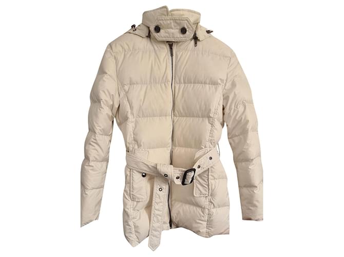 Burberry Brit Coats, Outerwear Eggshell Polyester  ref.738658