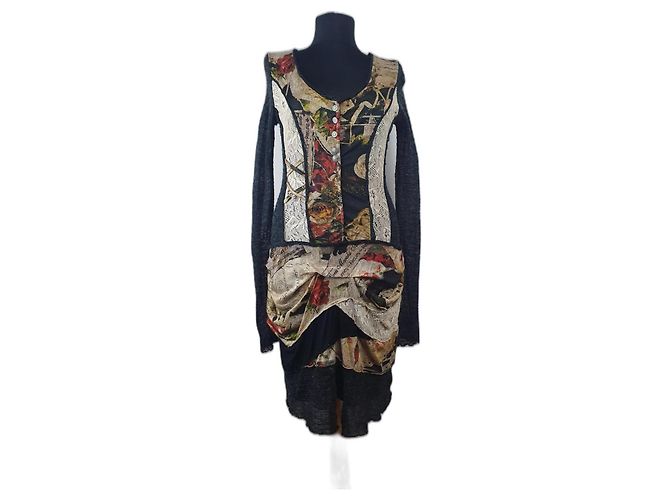 Vestido Elisa Cavaletti de lã Multicor