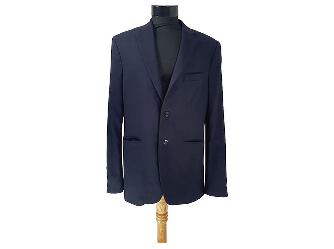 Acne Studios Drifter J Str Blazer Navy Blue Wool