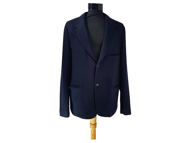 Lemaire Blazers Jackets Blue Navy blue Wool  ref.739462