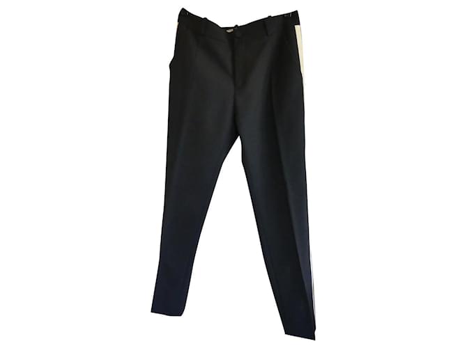 Bouchra Jarrar Un pantalon, leggings Polyester Laine Noir  ref.741549