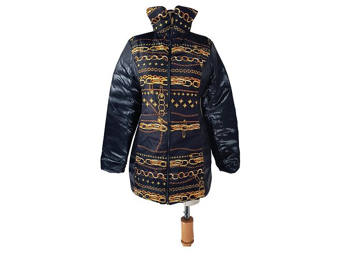 Versus Versace Giacca Piumino Face Nera Multicolore Nero