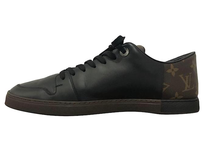 Louis Vuitton Sneakers Black Leather  ref.742119