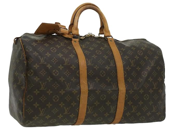 Louis Vuitton Keepall 50 Brown Cloth  ref.742220