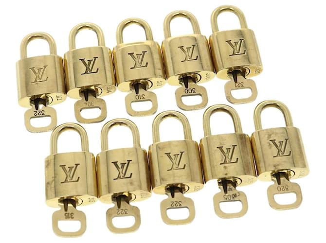Cadeado Louis Vuitton 10definir tom de ouro L321 LV Auth tp537 Metal  ref.742817