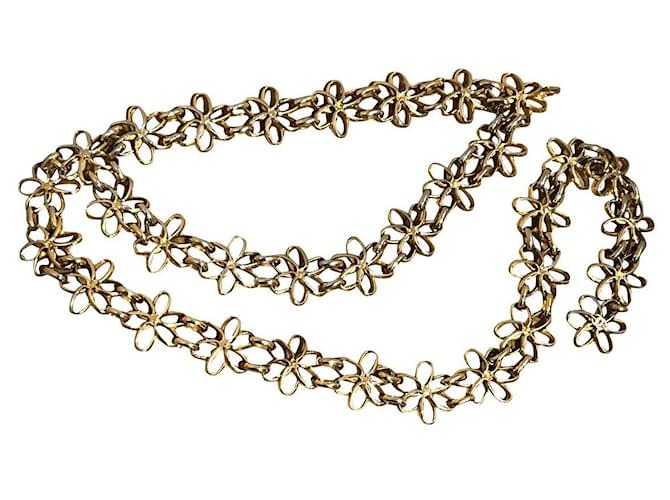 Chanel Cintos Dourado Metal  ref.743013
