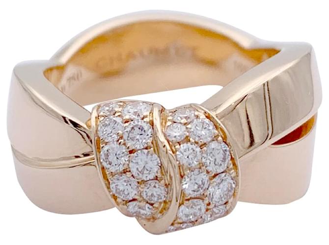 Anel Chaumet, "Links de sedução", ouro rosa e diamantes. Ouro branco  ref.743051