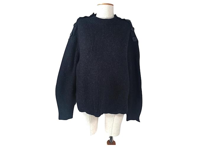 All Saints Knitwear Black Cashmere Wool Viscose Nylon  ref.743200