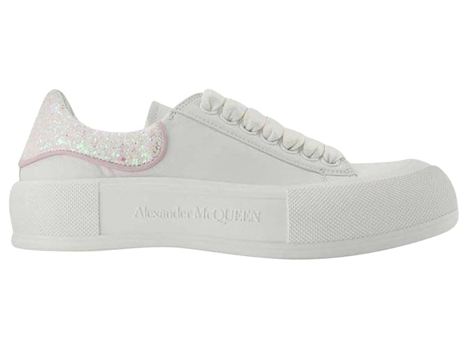 Zapatillas Oversize - Alexander Mcqueen - Negro/Blanco - Cuero Multicolor  ref.743282