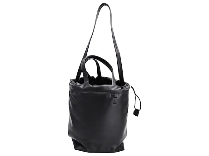Paco Rabanne Bucket Bag in Black Faux Leather  Synthetic Leatherette  ref.743284