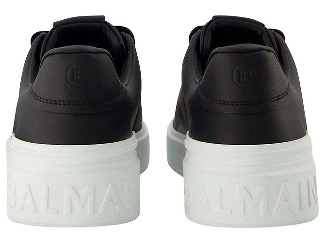B Court Sneakers - Balmain - Black/White - Leather
