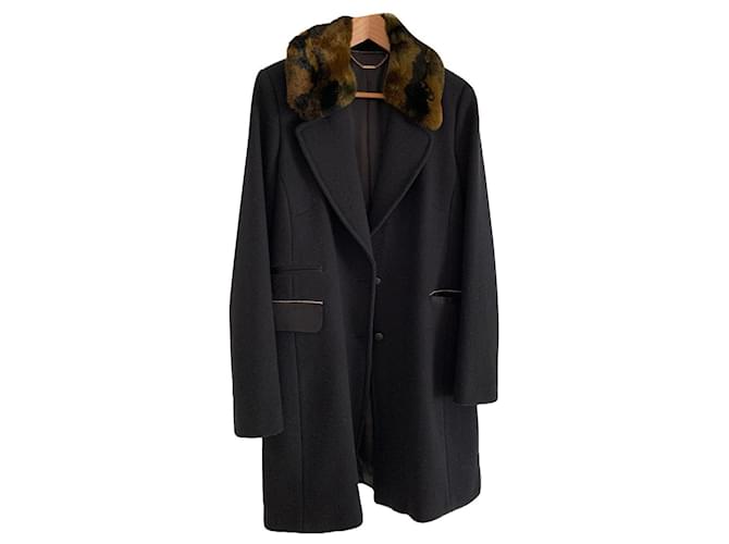 One step Coats, Outerwear Black Wool  ref.743374