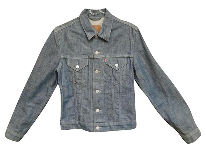 Levi's jacket "for girl" size M Light blue Cotton  ref.743377