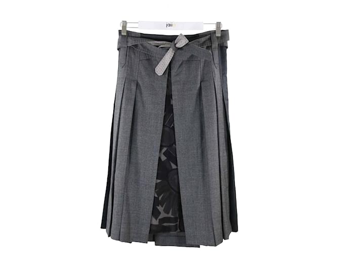 KENZO skirt 40 Grey Wool  ref.743454