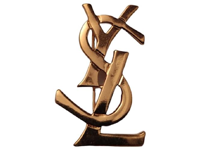 Yves Saint Laurent Pins & Broschen Golden Metall  ref.743484
