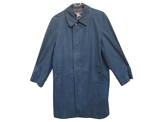 Jahrgang Burberry Regenmantel 60ist Größe S Marineblau Baumwolle Polyester  ref.743538