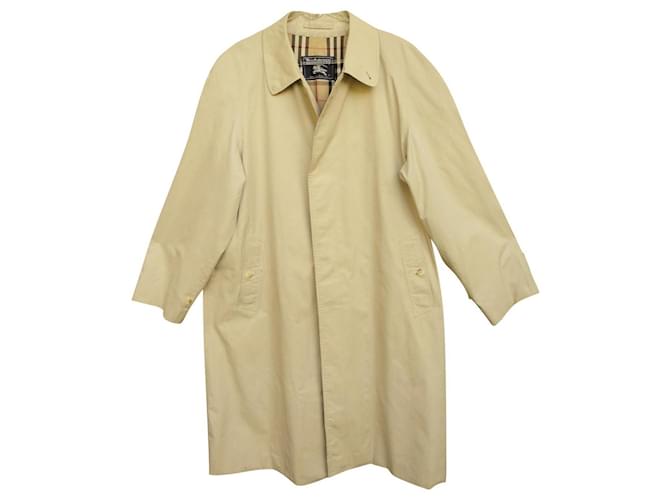 Burberry vintage men's raincoat 50 Beige Cotton  ref.743539