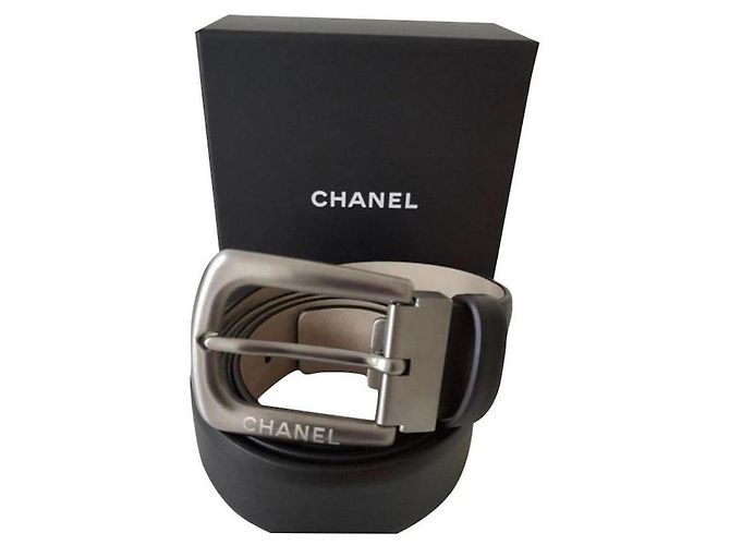 Chanel BELT IN LEATHER LEATHER BLACK / SIZE 95/ NEVER SERVED