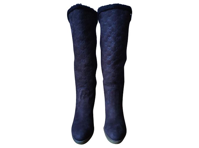 GUCCI SHEARLING BOOTS Brown
