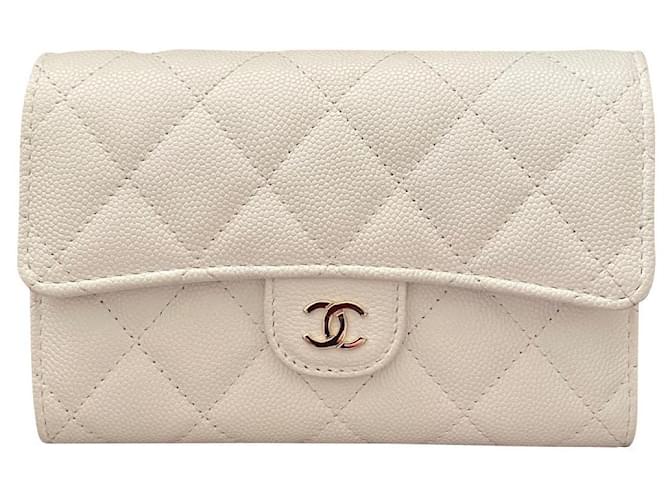 Chanel borse, portafogli, casi Bianco Pelle  ref.743828