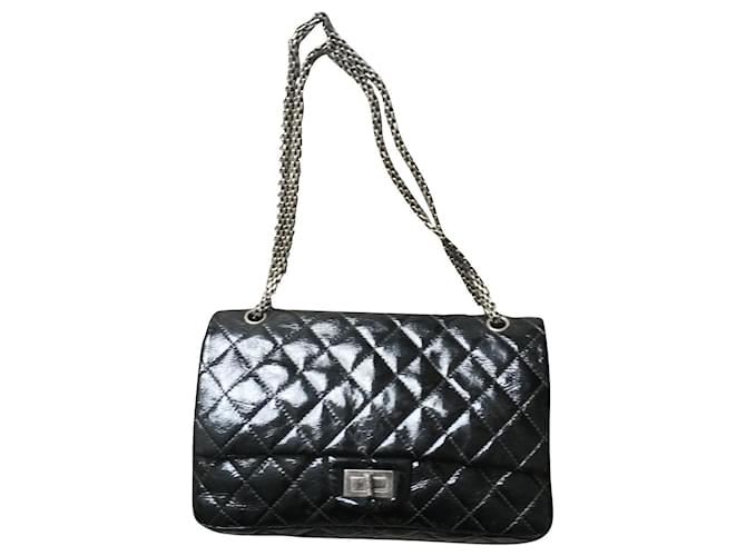 Chanel 2.55 Black Leather ref.743891 - Joli Closet