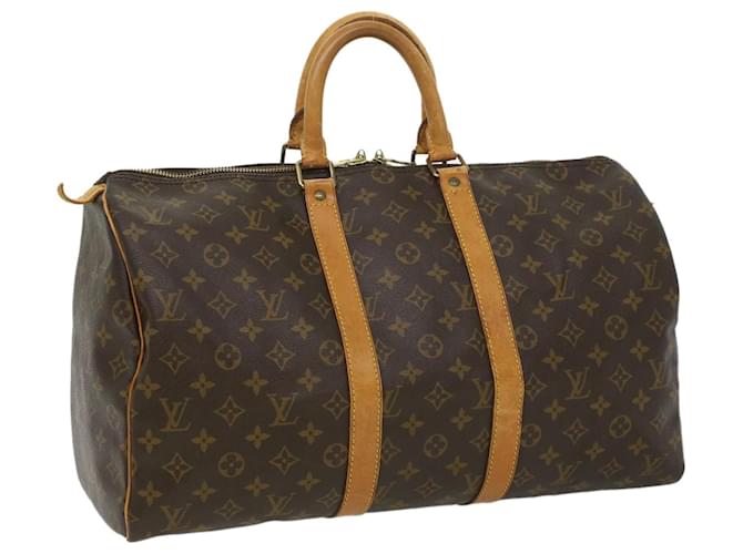 Louis Vuitton Keepall 45 Marrom Lona  ref.743899