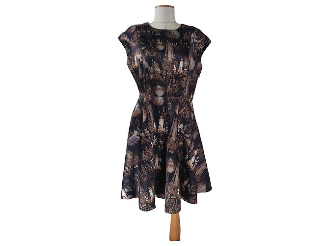 Ted Baker Kleid aus Polyester Mehrfarbig XL Mehrfarben