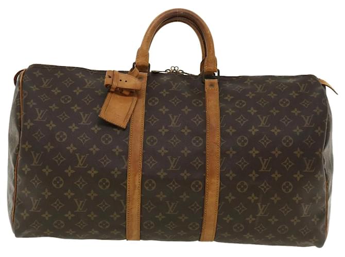 Louis Vuitton Keepall 55 Brown Cloth  ref.744008