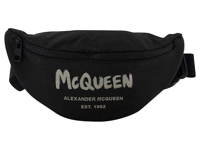 Bum Belt Bag - Alexander Mcqueen -  Black/Off-White - Synthetic  ref.744169
