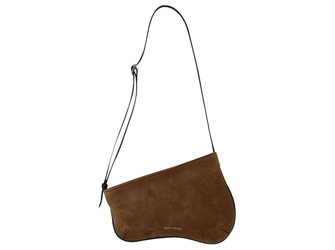 Autre Marque Mini Curve Hobo Bag - Manu Atelier - Mocha/Black - Leather Brown  ref.744286
