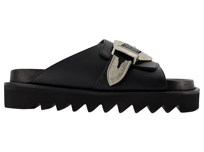 AJ1235 Pantolette - Toga Pulla - Schwarz - Leder