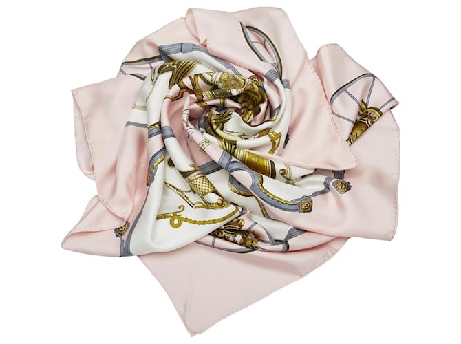 Hermès Hermes Pink Springs Silk Scarf Cloth  ref.744591
