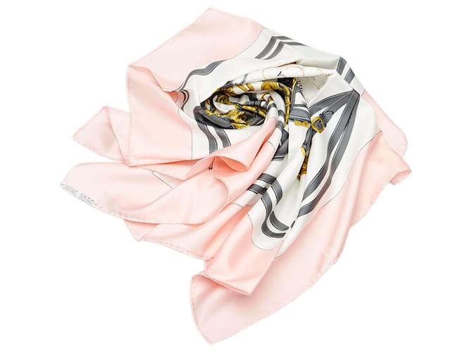 Hermès Foulard en soie Hermes Pink Brides de Gala Tissu Rose  ref.744610
