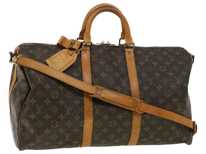 Louis Vuitton Keepall Bandouliere 50 Brown Cloth  ref.744722