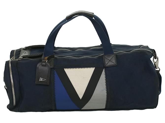 Louis Vuitton Boston Marineblau Leinwand  ref.744778