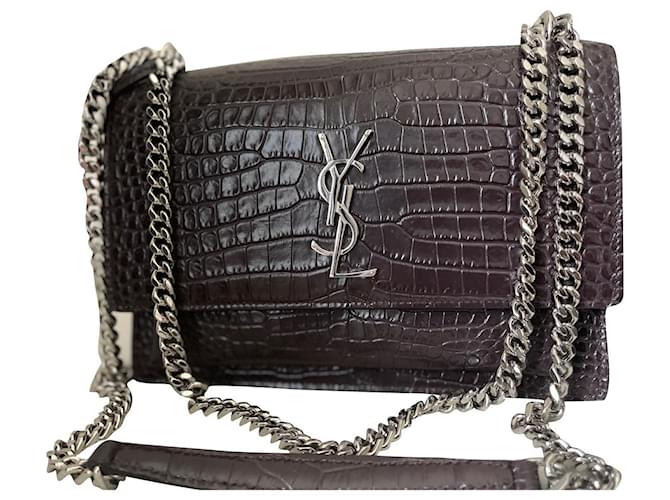 Loulou Yves Saint Laurent Sunset Chocolate Exotic leather  ref.744967